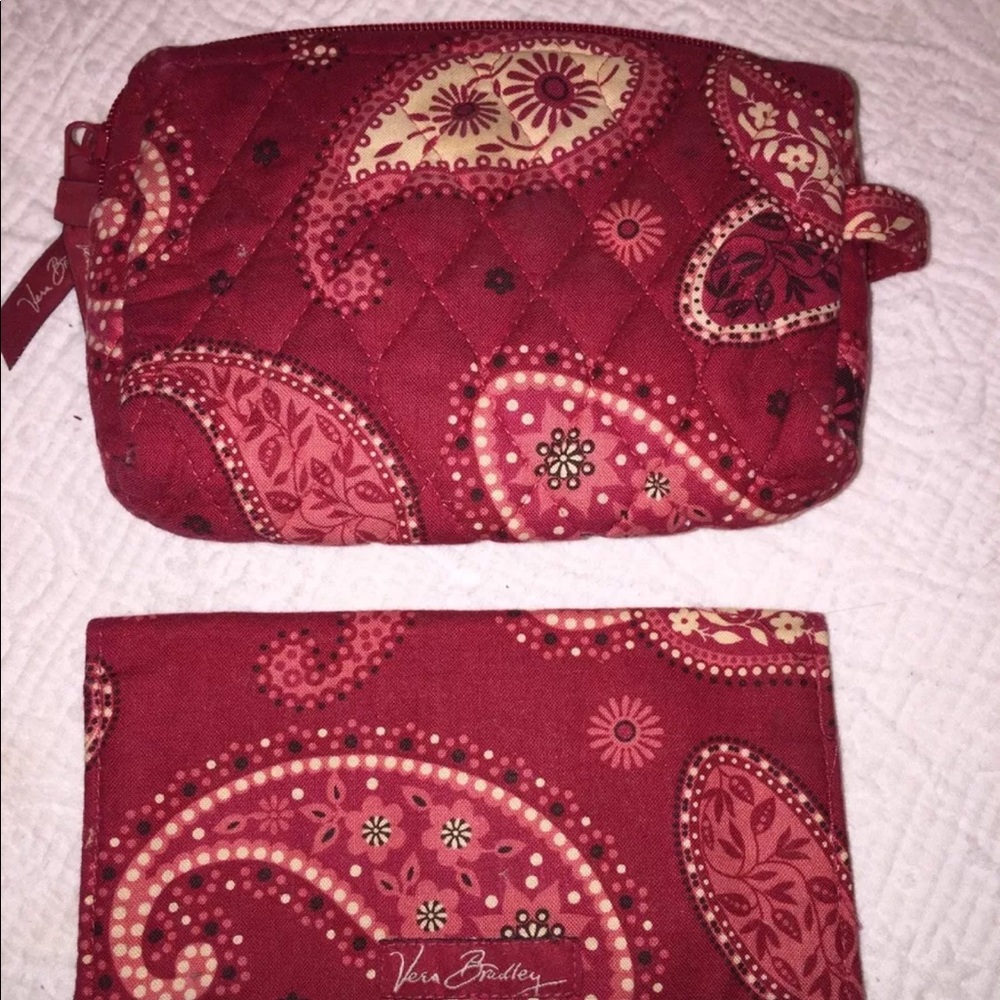VERA BRADLEY MAKEUP BAG AND SUNGLASS CASE